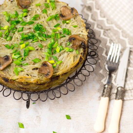 Рецепт слоеная запеканка с картофелем и грибами