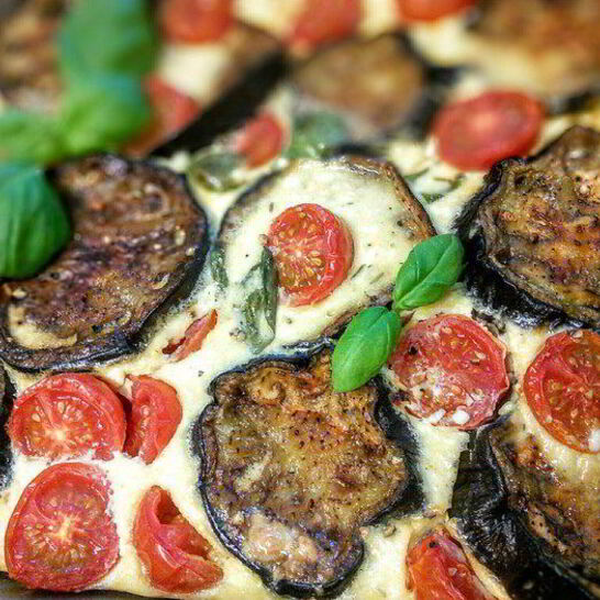 Рецепт сырная запеканка с баклажанами