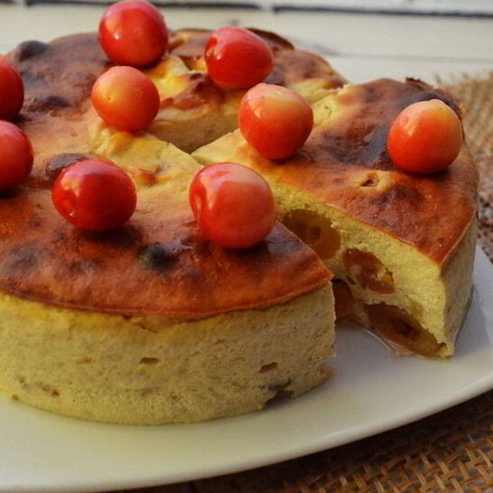 Рецепт творожная запеканка с черешней