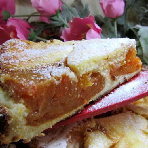 Творожная запеканка с хурмой