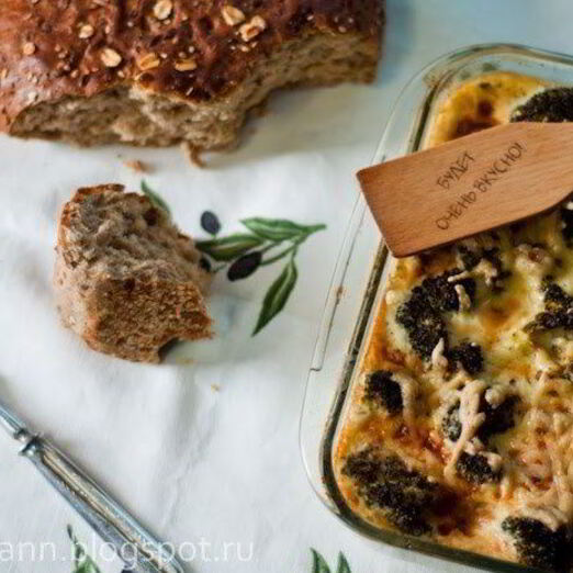 Запеканка из брокколи под сырной корочкой