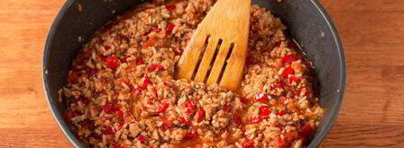 запеканка из фарша с рисом и томатами. Шаг 5