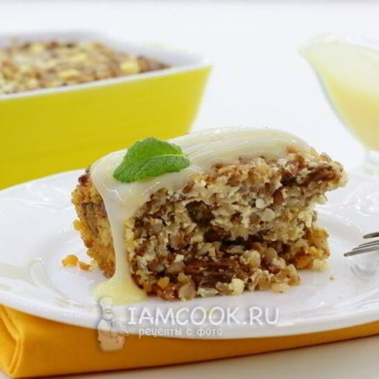 Рецепт запеканка из гречки с творогом