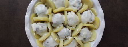 запеканка из картофеля с мясными шариками. Шаг 4