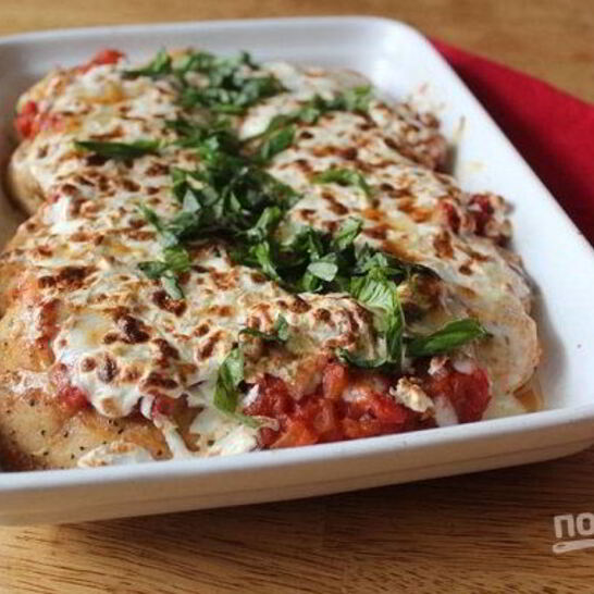 Рецепт запеканка из куриного филе с моцареллой