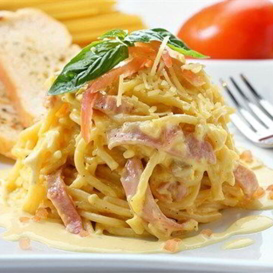 Рецепт запеканка из лапши и ветчины