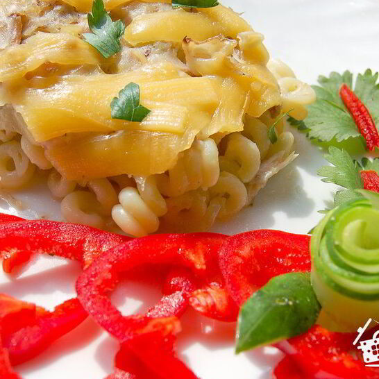 Рецепт запеканка из макарон с курицей