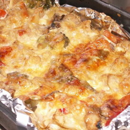 Рецепт запеканка из овощей с шампиньонами