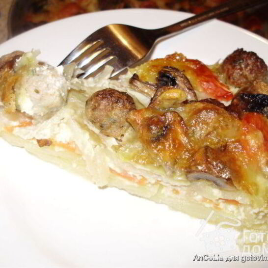 Рецепт запеканка с фаршем неженка