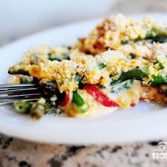 Рецепт запеканка с фасолью и беконом