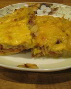 Запеканка с мясом и помидорами