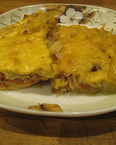 Запеканка с мясом и помидорами