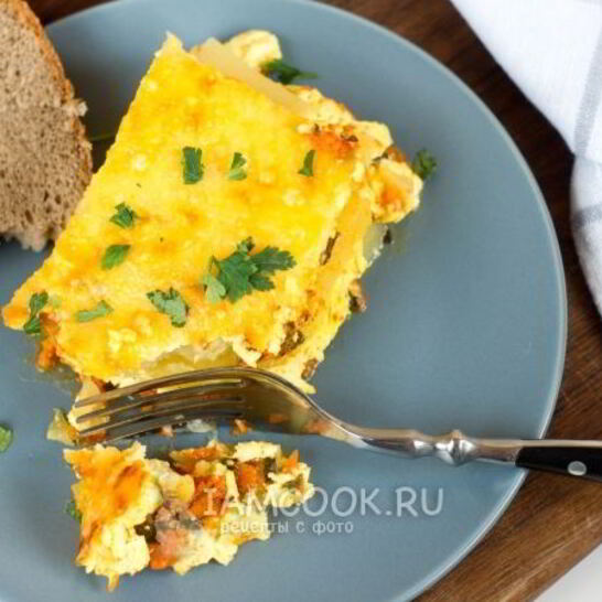 Рецепт запеканка с тыквой, картофелем и шпинатом