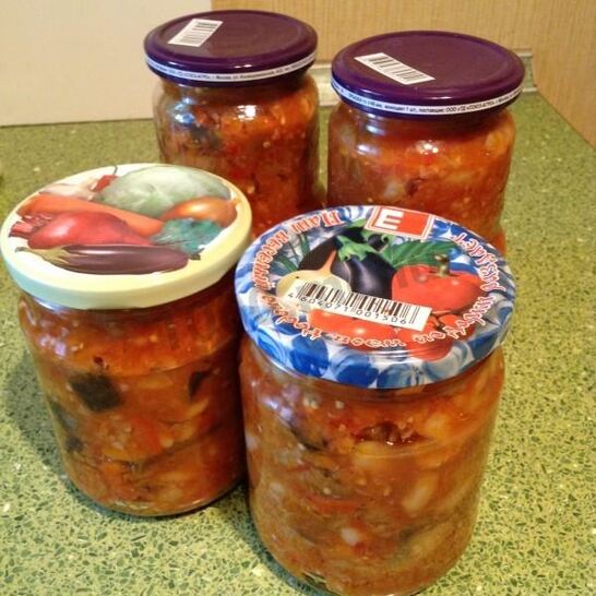 Рецепт баклажаны с фасолью на зиму салат