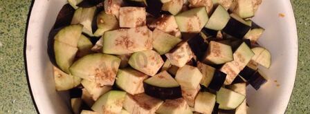 баклажаны с фасолью на зиму салат. Шаг 3