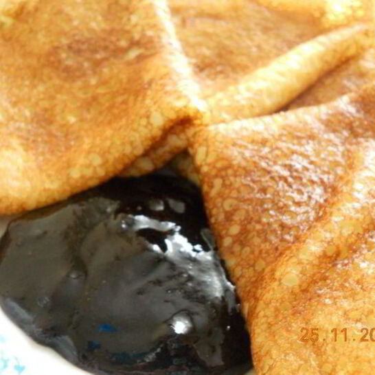 Рецепт блинчики солнечные с черничным джемом