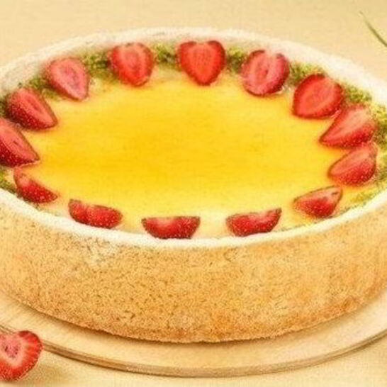 Рецепт чизкейк с абрикосовым джемом, фисташками и клубникой