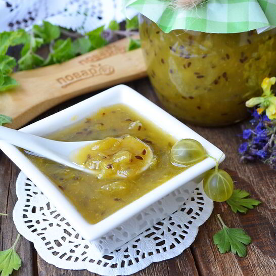 Рецепт джем из крыжовника с апельсином на зиму