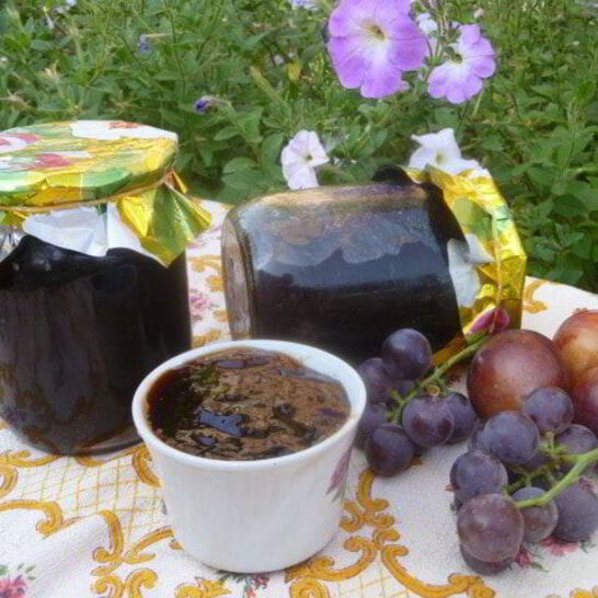 Рецепт виноградно-сливовый джем