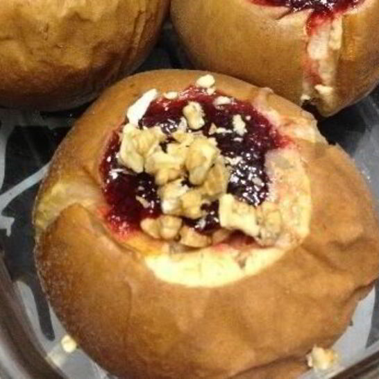 Рецепт запеченные яблоки с орехами и джемом