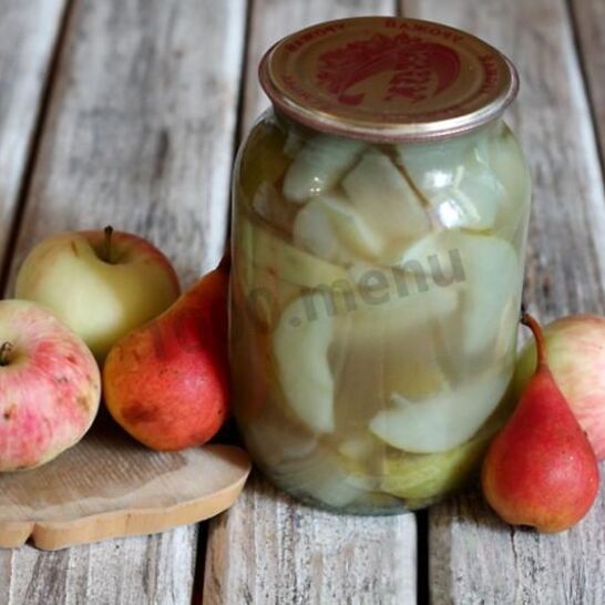 Рецепт груши с яблоками на зиму