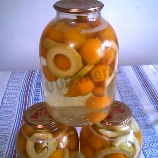 Рецепт кабачки с алычой