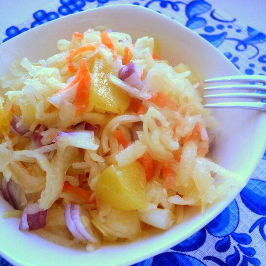 Рецепт капуста квашенная с яблоками в банке