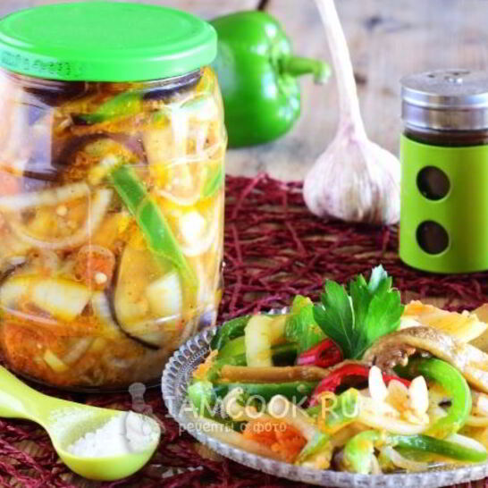 Рецепт хе из баклажанов на зиму