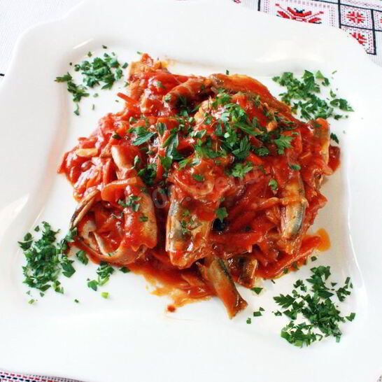 Рецепт килька с овощами на зиму