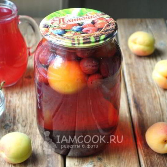 Рецепт абрикосово-вишневый компот на зиму