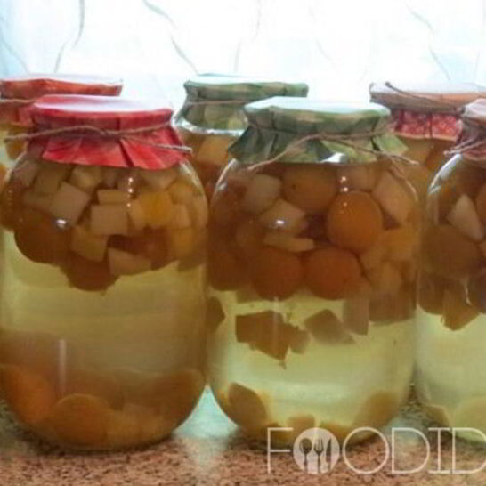 Рецепт компот из алычи с кабачками