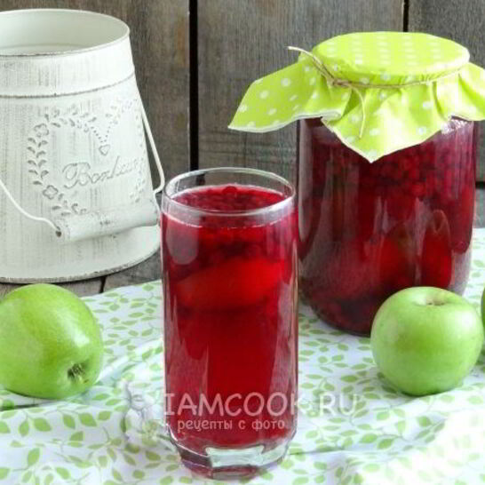 Рецепт компот из брусники с яблоками на зиму