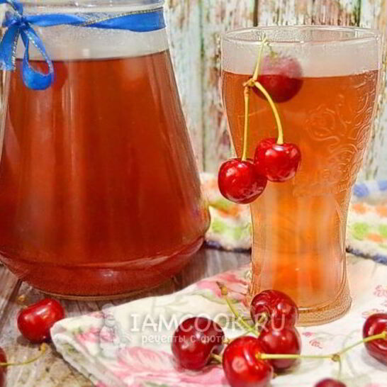 Рецепт компот из черешни в кастрюле
