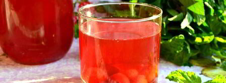 компот из клубники и черешни с мятой. Шаг 4