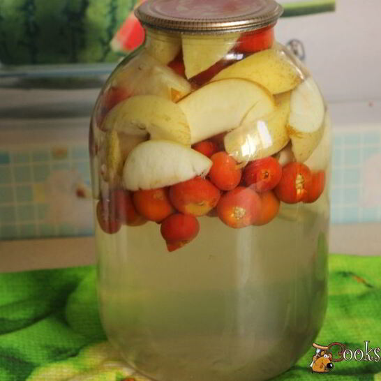 Рецепт компот из шиповника и яблок на зиму