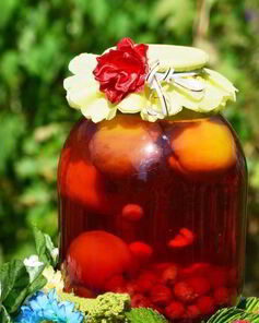 Компот из вишни и малины