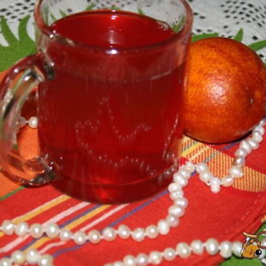 Рецепт компот-крюшон со смородиной и гибридом мандарина с гранатом