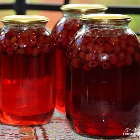 Рецепт малиновый компот на зиму