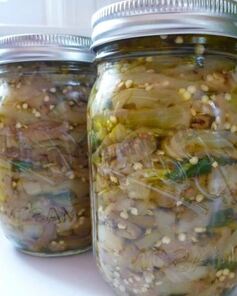 Баклажаны маринованные с чесноком и зеленью