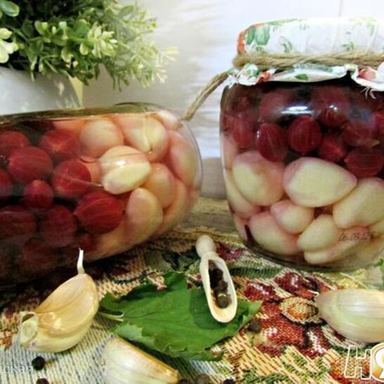 Рецепт чеснок маринованный с крыжовником