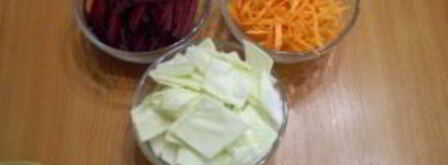 маринованная капуста со свеклой и морковью. Шаг 2