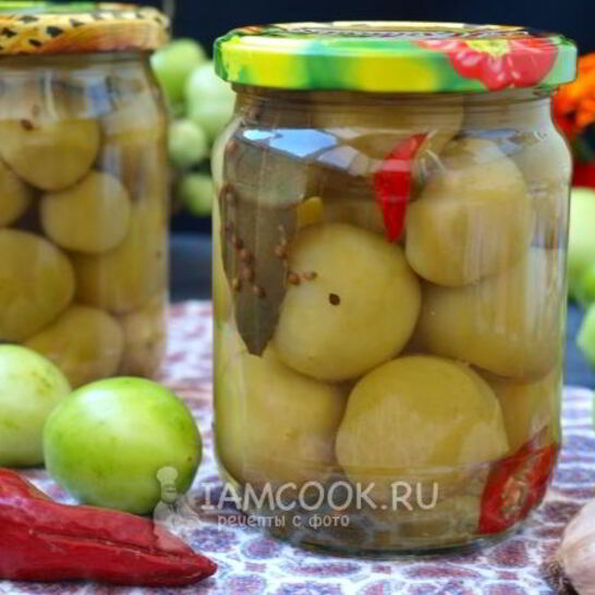 Рецепт маринованные зеленые помидоры пальчики оближешь