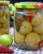 Маринованные зеленые помидоры Пальчики оближешь