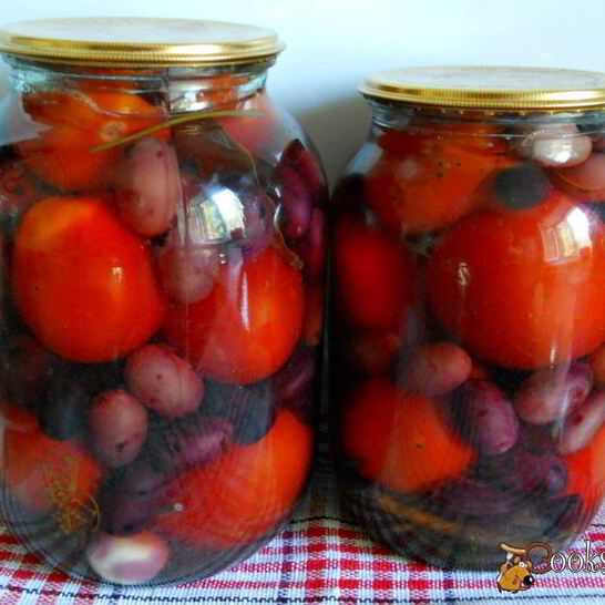 Рецепт помидоры маринованные с виноградом