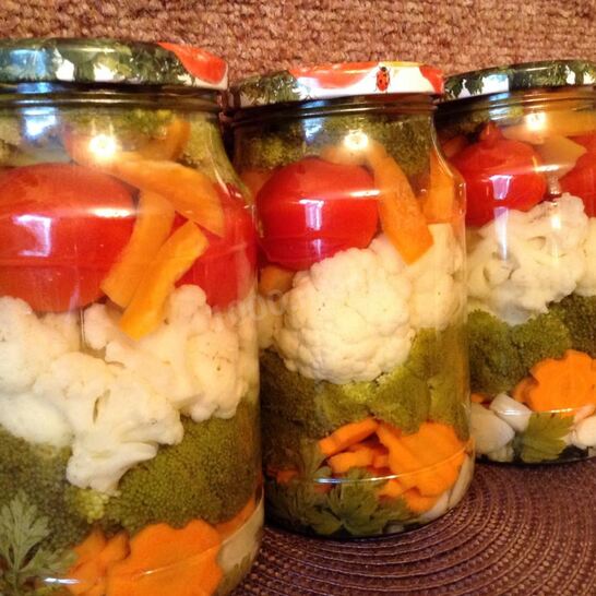 Рецепт овощное капустное ассорти на зиму