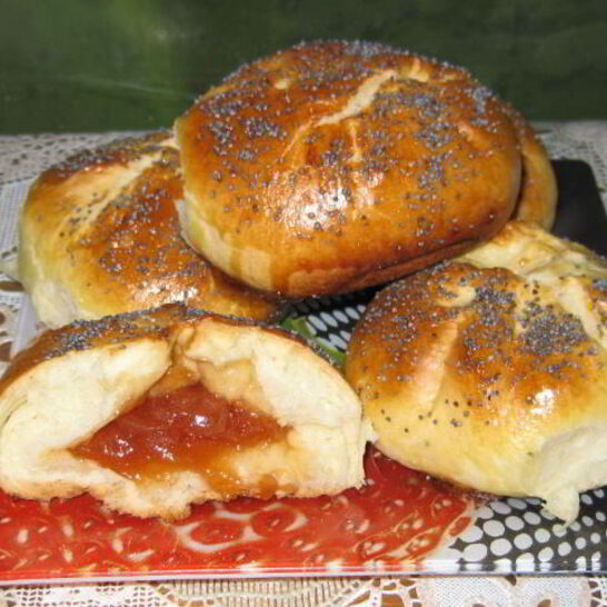 Рецепт булочки с повидлом