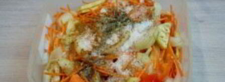 синенькие с морковкой квашеные. Шаг 6