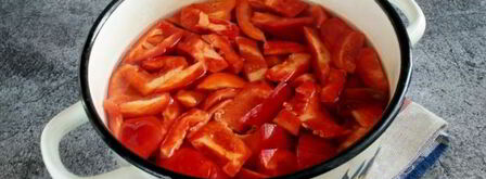 сладкий перец в помидорах без масла на зиму. Шаг 8