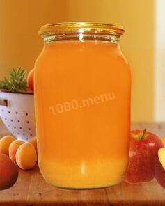 Сок яблочный на зиму с абрикосами