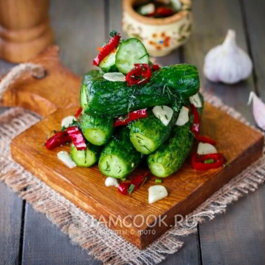 Рецепт малосольные огурцы в пакете с чесноком